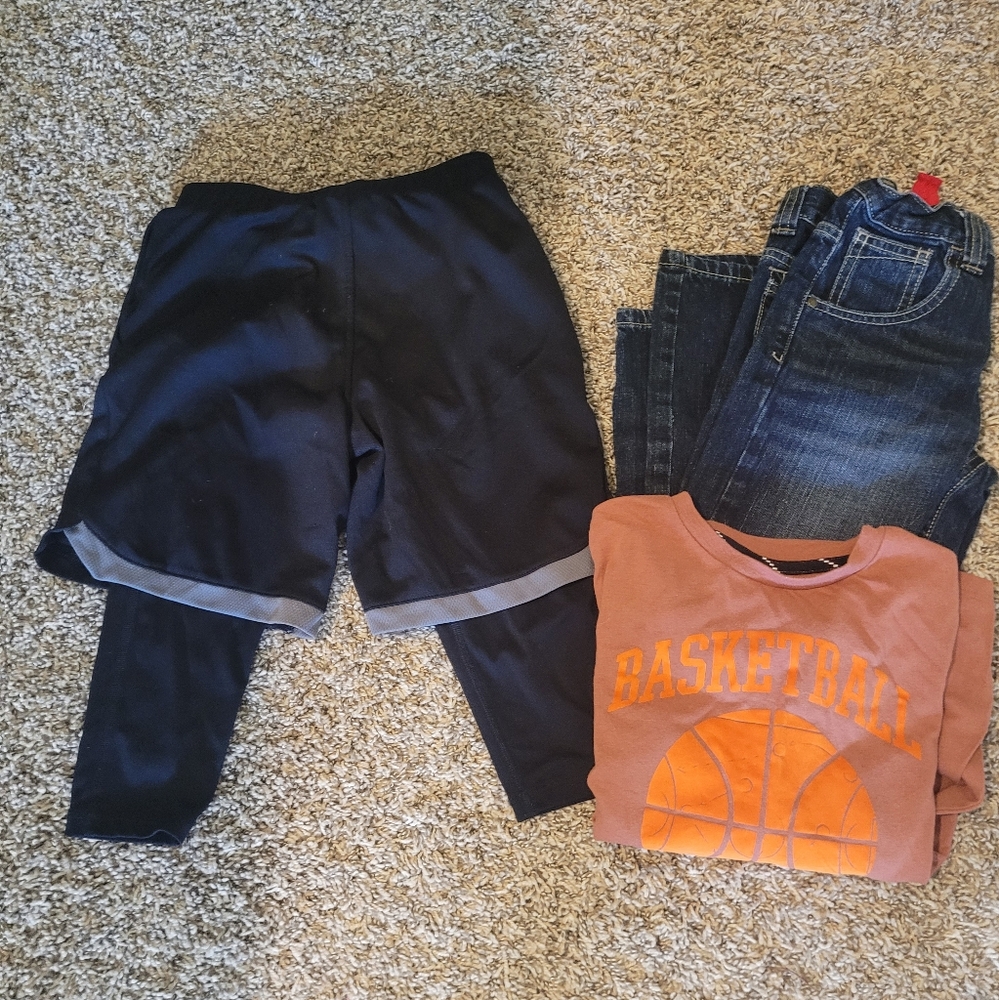 "Small Lot"Boys Jeans Size 6 and Shorts with Leggings Size 6/7 with Shirt